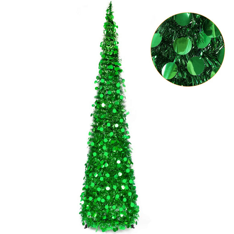 Arbre de Noël 60 po Tinsel, Vert