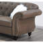 Causeuse 1 pièce en similicuir respirant foncé foncé avec coussins de salon