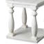 Travis 26 In. Antique White Rectangularwood End Table With Turned Legs And Display Shelf