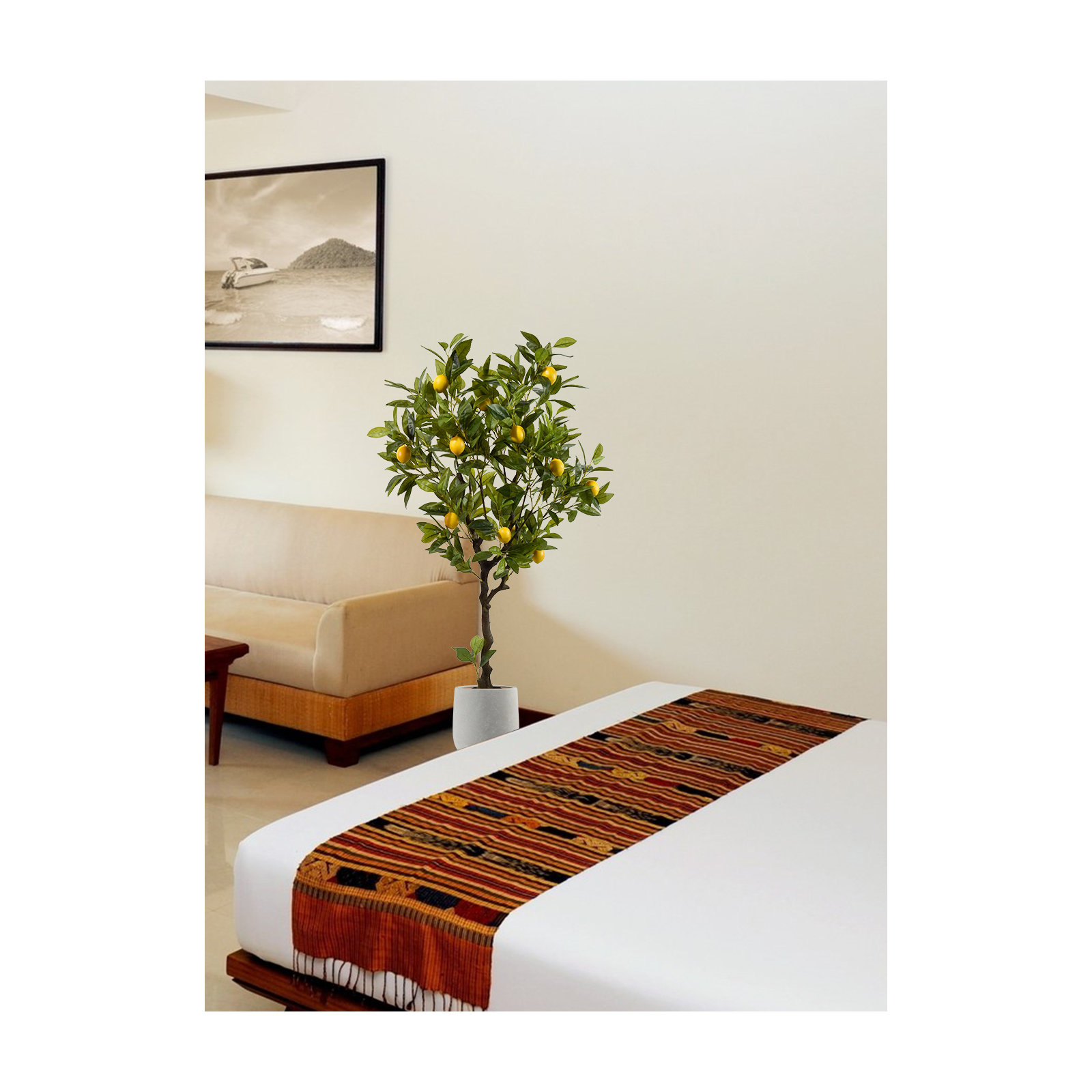 47'' Faux Lemon Tree in Pot