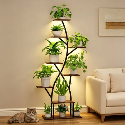 Corner Metal Display Shelves Plant Rack for Home Decor