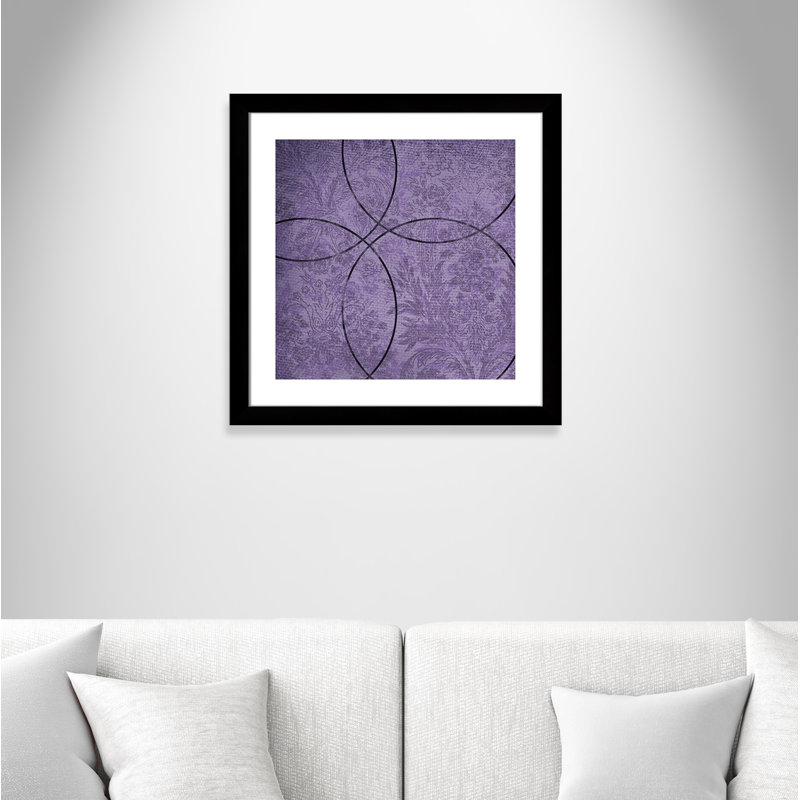 Eada «Vibrant Purple Square I», reproduction encadrée