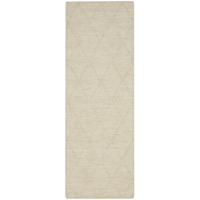 Nourison Wool Haven Ivory Modern Wool Indoor Rug