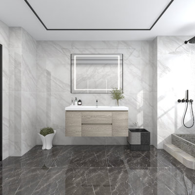 Ensemble de meuble-lavabo mural simple l 48 "Séoul