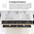 71'' Wall-Mounted Double Bathroom Vanity  With Integrated Composite Top-338061396
