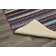 Striped Machine Made Tufted Runner 2' x 12' Polypropylene Area Rug in Light Blue/Gray/Red