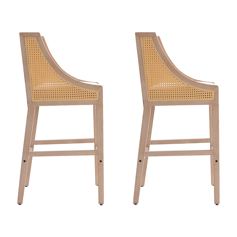 Anje Upholstered Counter Stool with Solid Wood Frame