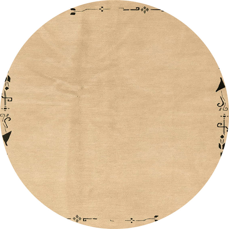 Wool Abstract Indoor Rug, Round 6'