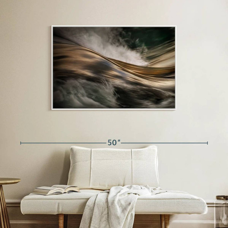 Bronze, Cadre flottant blanc, 40 po x 27 po