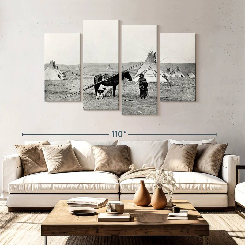 Lelar Comanche Indian, 54" H x 84" W