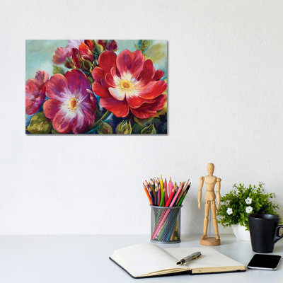 Greeting Rose From National Rose Collection by Nel Whatmore - Wrapped Canvas Gallery-Wrapped Canvas Giclée