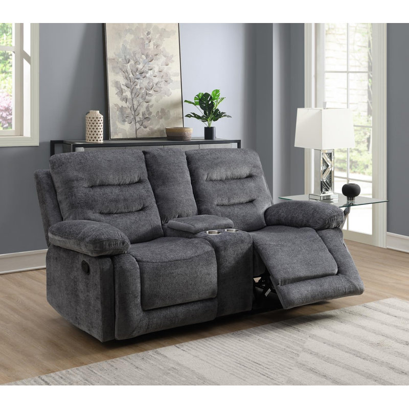 Canapé inclinable-Causeuse-Fauteuil inclinable, 3 Pieces: Sofa, Loveseat, Chair