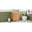 Meuble-lavabo 24 po avec lavabo, meuble-lavabo en bois avec tiroir rabattable, 2 tiroirs à fermeture en douceur, 1 porte à fermeture en douceur, bois massif et panneau de fibres à densité moyenne, poignées en bois élégantes, meubles-lavabos et meubles-lavabos