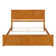 Amear Solid Wood Foundation Bed with Matching Footboard and Built-in USB Charger