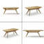 Ensemble de table de salle à manger extensible de 244 cm (96 po) avec 6 chaises de salle à manger rembourrées en chenille et à roulettes-129877410-129877412