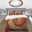 Red Gold Fusion Spiral - Abstract Spirals Duvet Cover Set-107148308