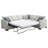 Radison Greige Upholstered Sectional Sofa