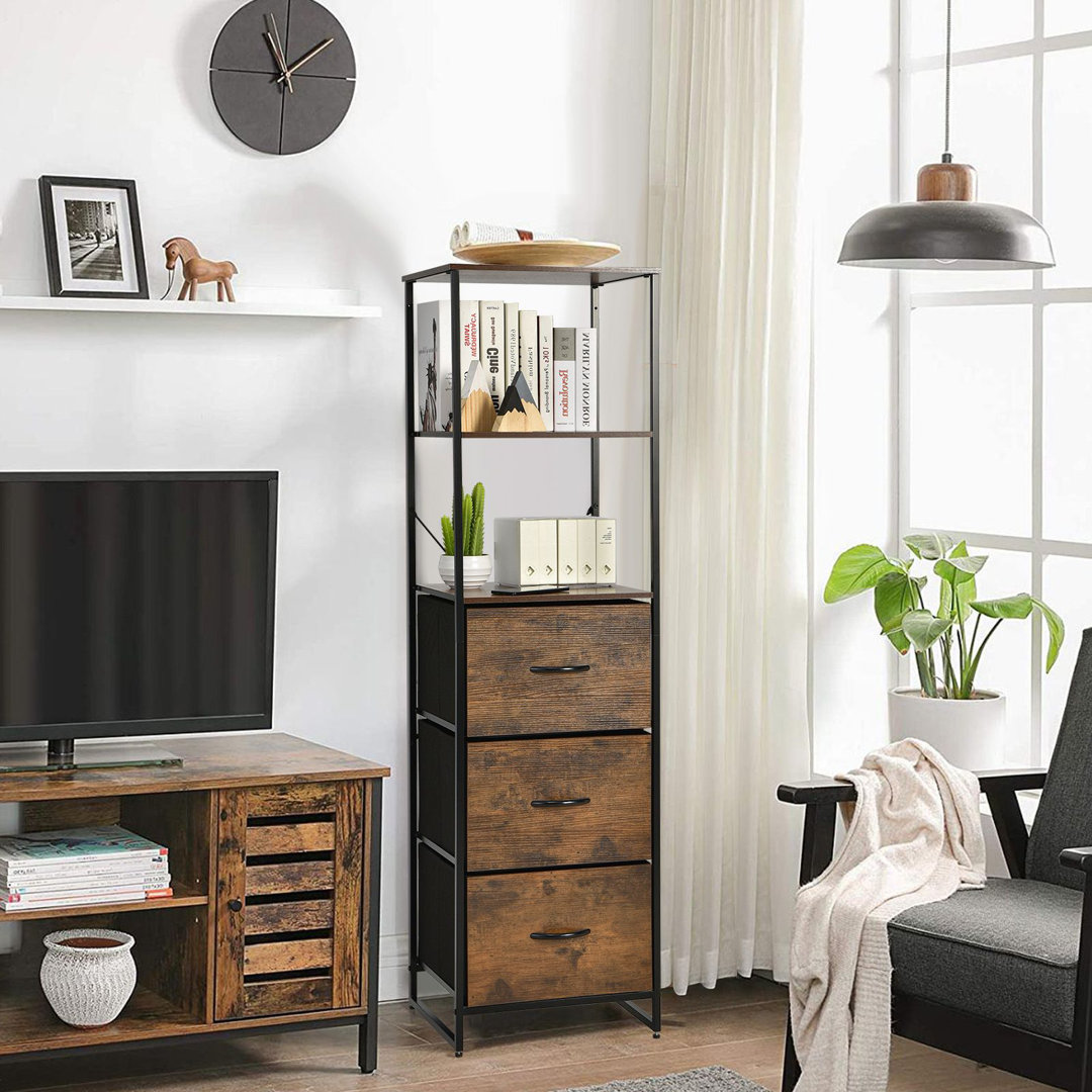 156cm H x 44cm W Metal Standard Bookcase