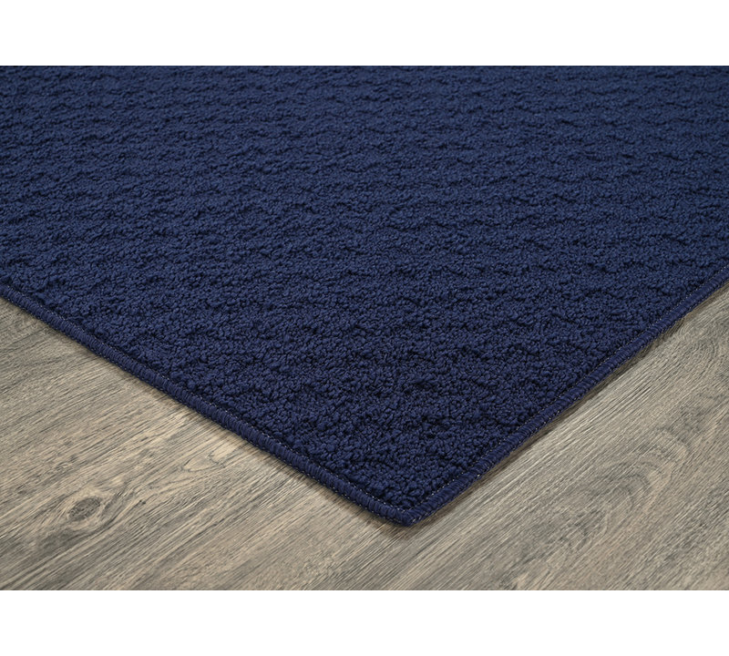 Tapis indigo touffeté Lomax, Tapis de couloir 2 pi x 12 pi