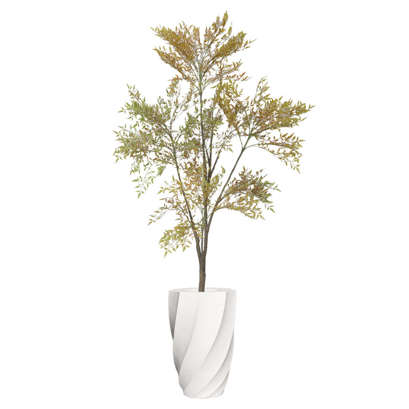84 " H Faux Bamboo Tree in Resin Planter