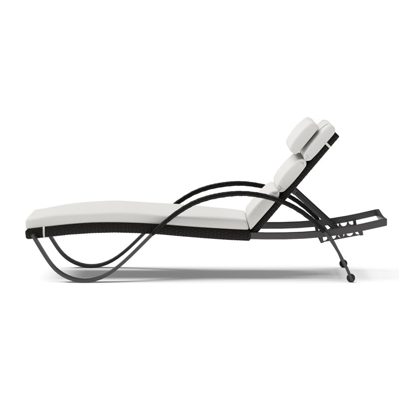 Fionnula Powder Coated Aluminum Reclining Patio Chaise Lounge Set, Espresso