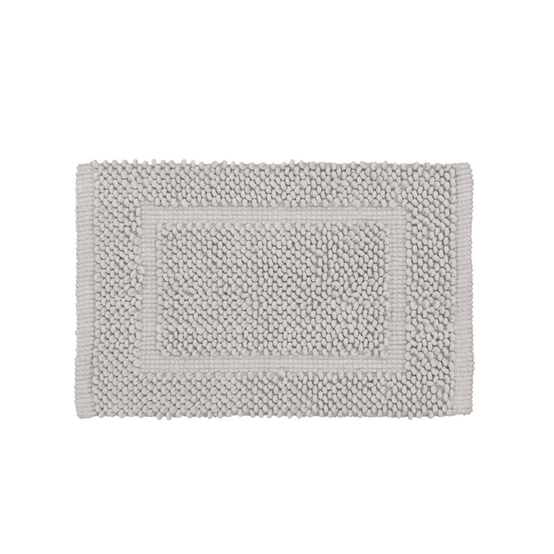 Payten Classic Cotton Bath Mat, Soft Gray, Single - 17"W x 24"L