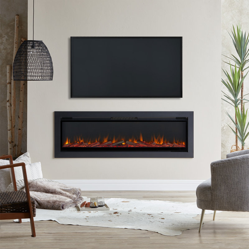 Wall-Mount or Recessed Electric Fireplace by Real Flame, 24.8" H x 65" W x 5.5" D