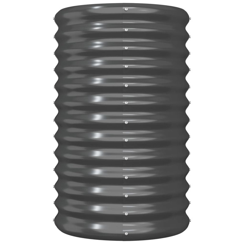 Garden Raised Bed Powder-coated Steel, 26.77" H x 15.75" W x 15.75" D, Anthracite
