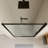 50-54" W X 71" H Pivot Swing Frame Shower Door with 1/4"(6mm) Clear SGCC Tempered Glass, Matte Black Finish-102619676