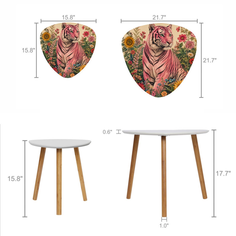 Ensemble de 2 tables basses gigognes Triangle