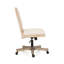 Chaise de bureau rustique beige et naturelle avec fonction pivotante et siège réglable en hauteur avec options de pivotement et de levage