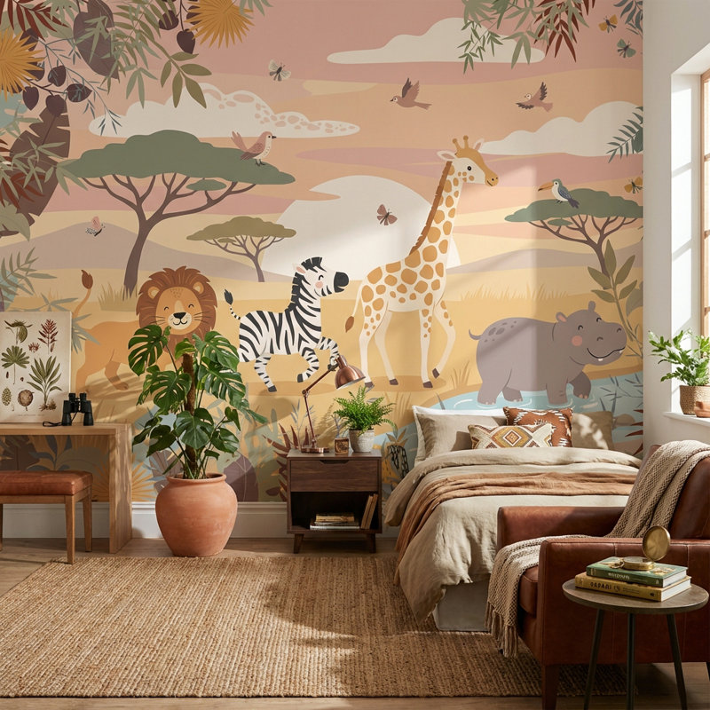 Adhésif mural Safari, 160"x108", Non-Woven Nonpasted