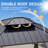 D Solid Wooden Patio Gazebo with Double Roof, Netting and Curtains-121192064