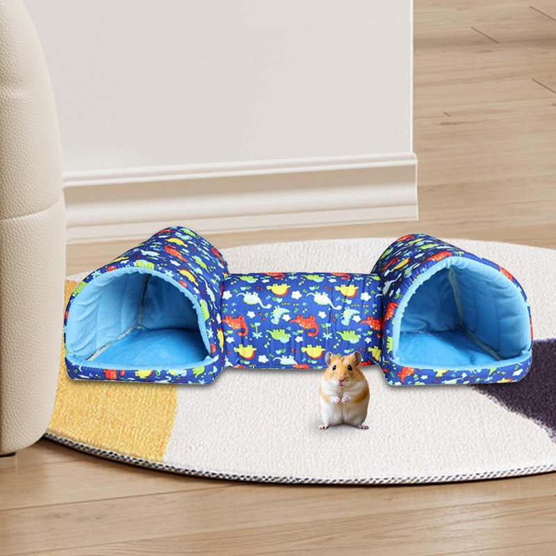 Grotte lavable pour cochons d'Inde 10,2 x 6,7 x 5,9 po lavable pour lapins Chinchillas, bleu, UB1