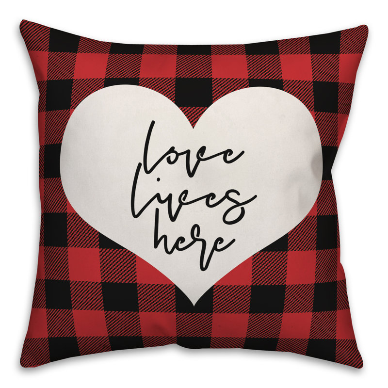 Plaid Throw Pillow, 20"H x 20"W