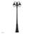 Multi Head Black Outdoor Post Light With Clear Beveled Glass