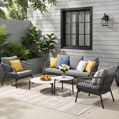 Dundesert 5 - Person Outdoor Seating Group with Cushions