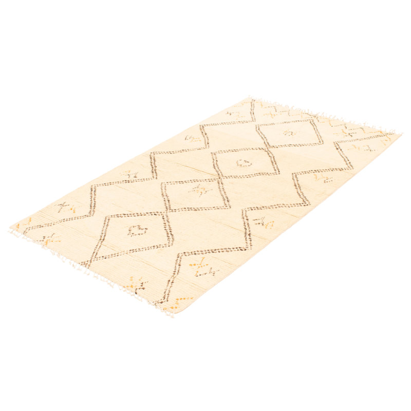 Yousaf One-of-a-Kind 5'0" X 8'6" New Age Wool Area Rug in Cream