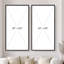"Blue Gold", art mural abstrait géométrique pour salon - ensemble de 2, reproduction d'art encadrée sur toile 60 po x 20 po x 2 po, 60 po x 30 po x 2 po-129582599-129582597