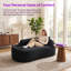Canapé-lit à méridienne courbée avec coussin UnaNoxa, assise profonde, mobilier polyvalent 3 en 1-129022231