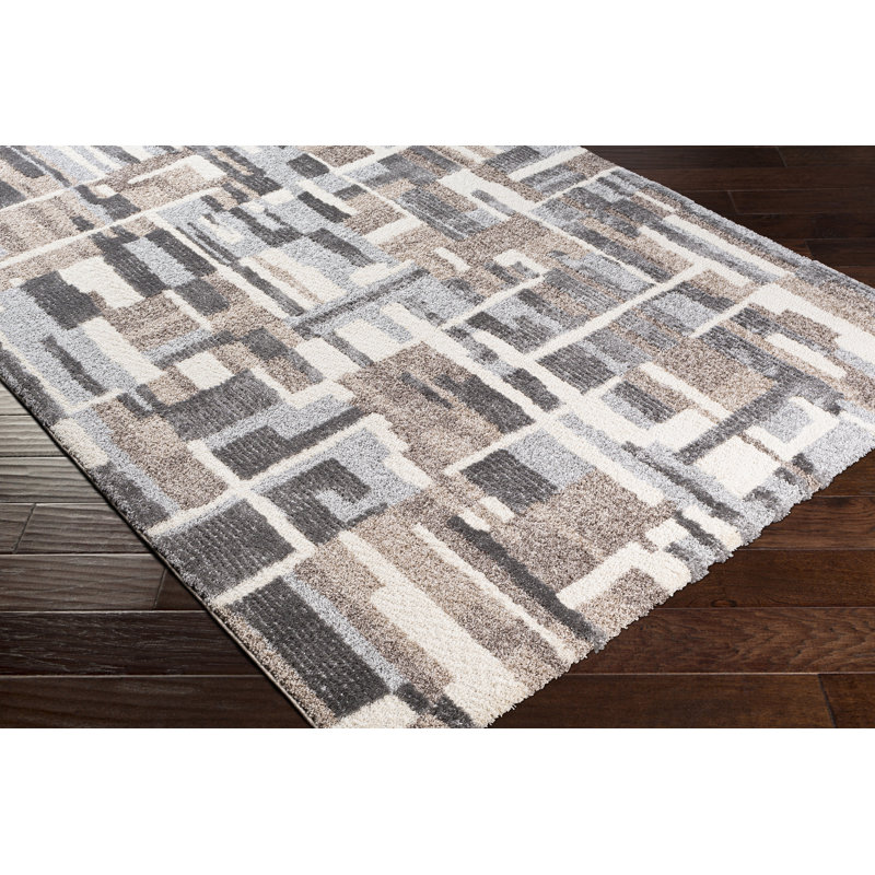 Tapis gris anthracite/taupe/brun, Rectangle 2 pi x 3 pi