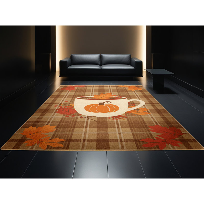 Tapis abstrait moelleux et moelleux à motif abstrait moderne et contemporain Fegan, 2 x 5