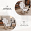 Fauteuil oscillant rembourré en tissu 055-Teddy