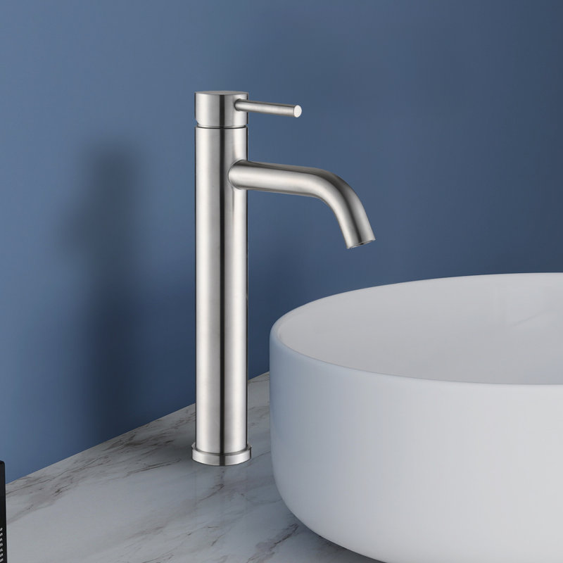 Robinet pour salle de bain à poignée simple Topcraft, Nickel brossé