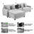 Cottie 111.8" W 3-Piece Reversible Corduroy Sectional-96766390