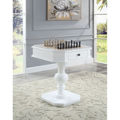 Galini White Finish Game Table