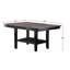 Table basse 7 pièces: table en bois d'hévéa avec tablette de rangement et 6 chaises de table en tissu de style transitionnel, chaises d'appoint, style unique et moderne