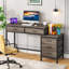 51''W Reversible Desk with Drawers-2079199040