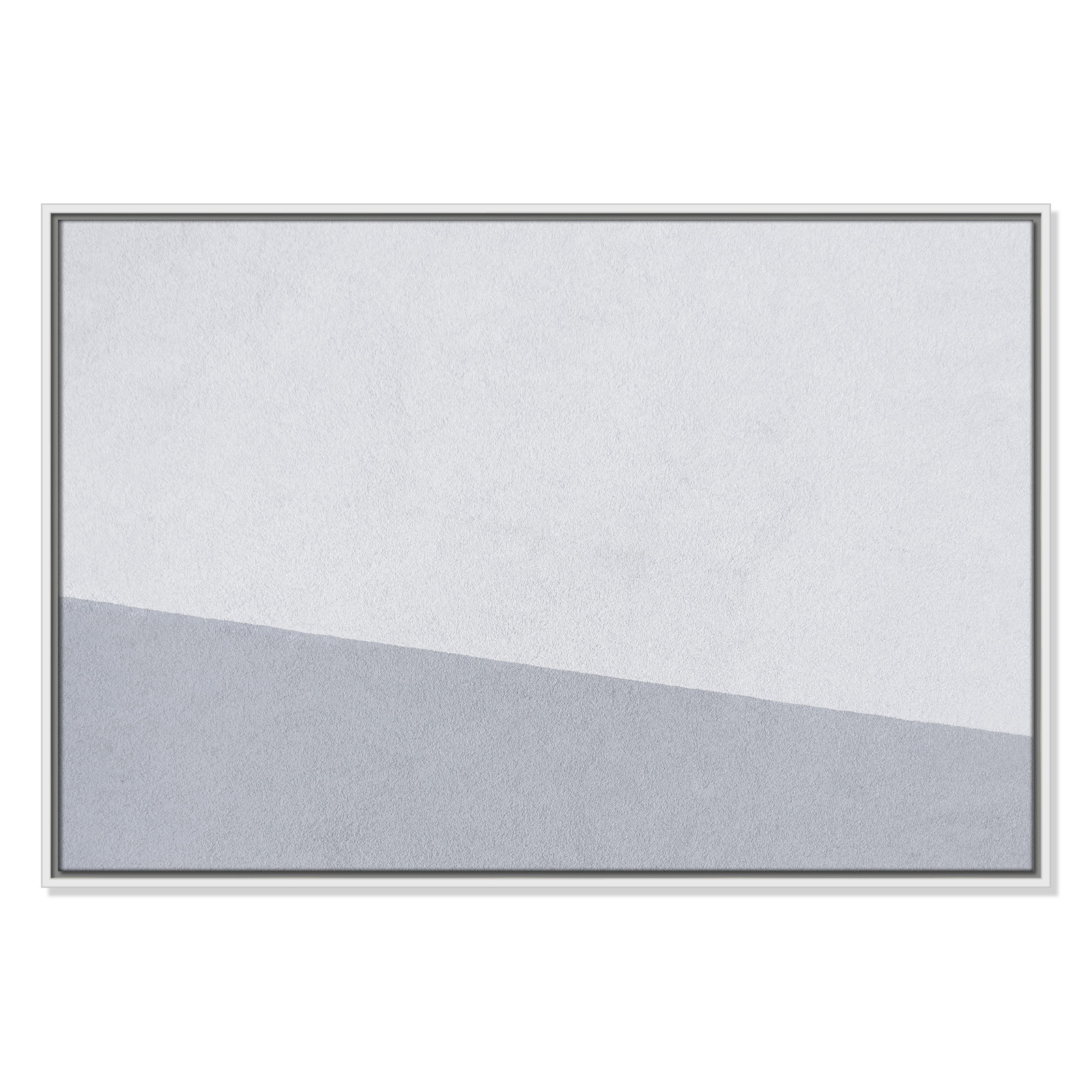 Dominic "Abstract Blues" Print, 25.5" H x 37.5" W x 2" D, White Framed Canvas