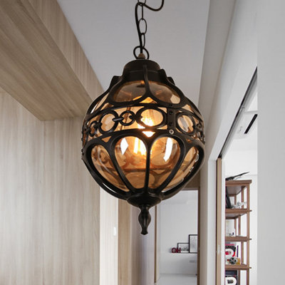 Luminaire suspendu sphérique unique à 1 lumière Ahlanna